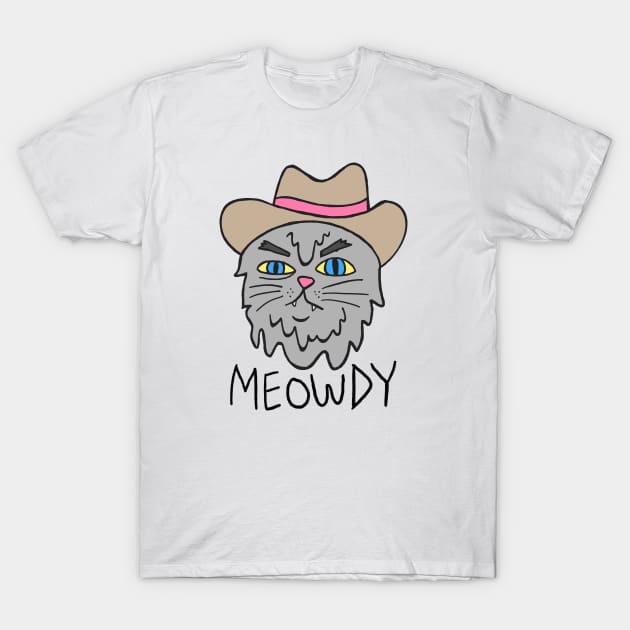 Meowdy Cat T-Shirt by chawlie